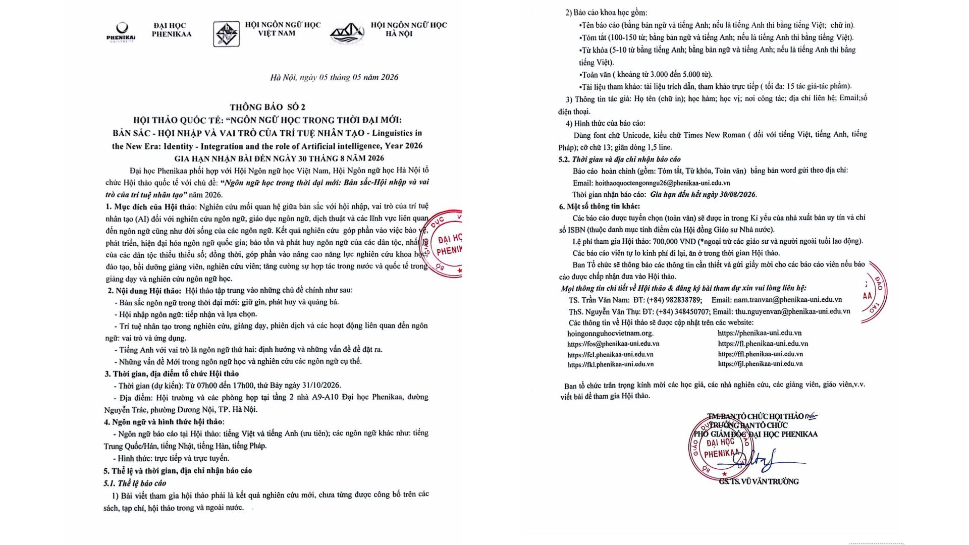 HỘI THẢO QUỐC TẾ: 